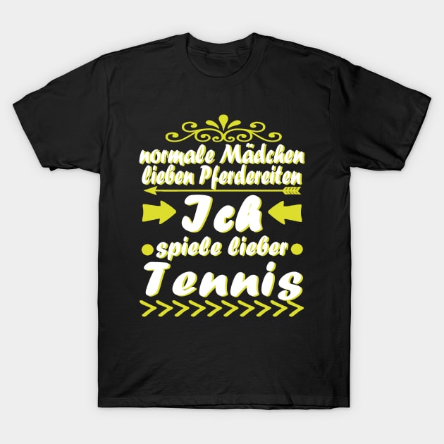 Tennis Tennisplatz Tennisschläger Mädchen Frauen T-Shirt by FindYourFavouriteDesign